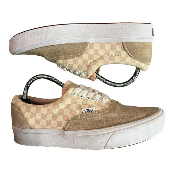 Vans Comfycrush Era Checkerboard Sneakers‎ - Spanish Vanilla Pink - Picture 1 of 8